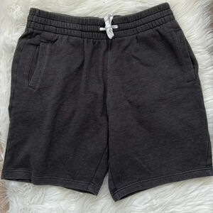 Divided gray shorts size large cotton blend pockets drawstring elastic waist